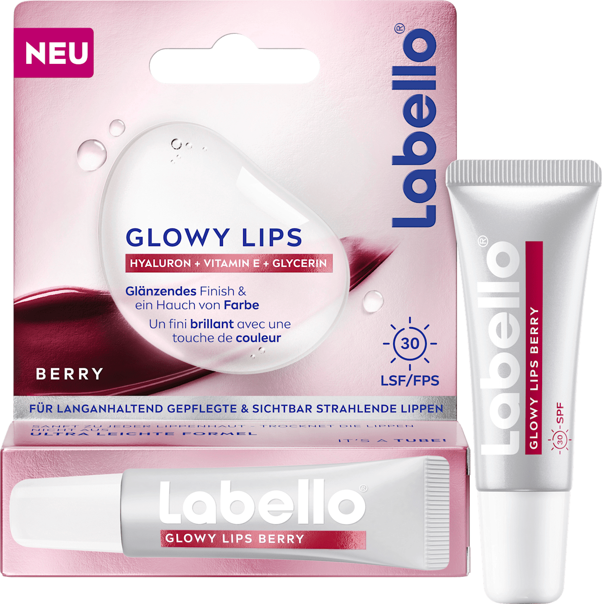 Labello Lippenpflege Glowy Lips Berry LSF30, 10 ml dauerhaft günstig ...