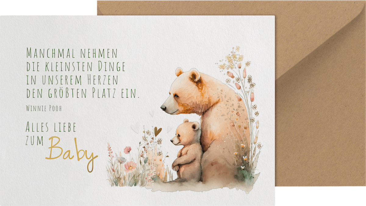 CACTUS Grukarte Geburt Baby Br, 1 St dauerhaft gnstig online kaufen |  dm.de