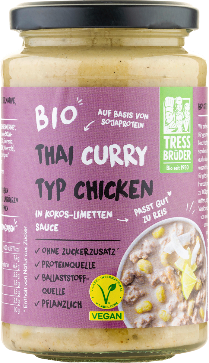 TRESSBRÜDER Thai Curry Typ Chicken Kokos-Limetten Sauce, 375 g ...