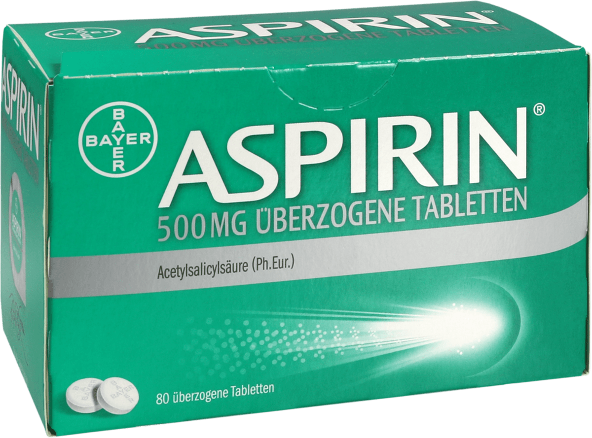 ASPIRIN 500 mg Acetylsalicylsäure Tabletten, 80 St