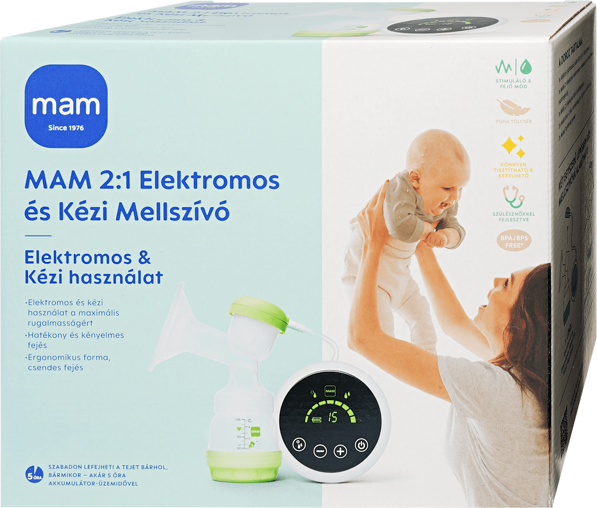 mam 2:1 elektromos és kézi mellszívó, 1 db | dm.hu