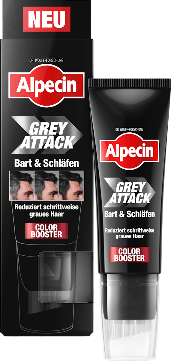 Alpecin Shampoo Grey Attack Bart & Schläfen Color Booster, 50 ml ...