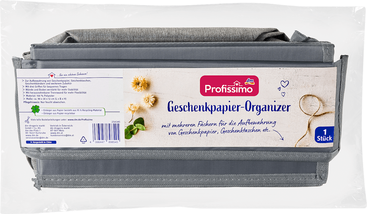 Profissimo Geschenkpapier Organizer, 1 St dauerhaft günstig online kaufen