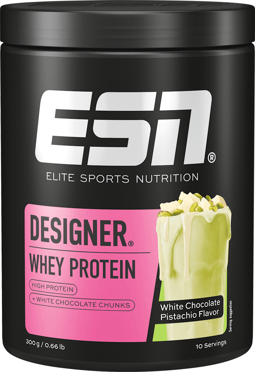 Whey Proteinpulver Designer, White Choco Pistaccio Geschmack, 300 g