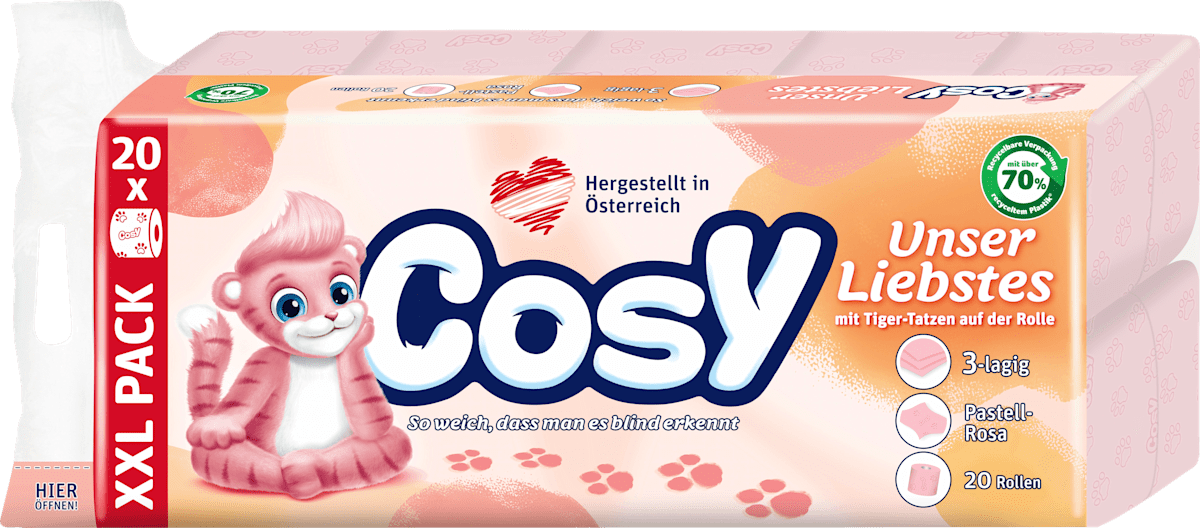 Cosy Toilettenpapier Print 3-lagig, 20 St