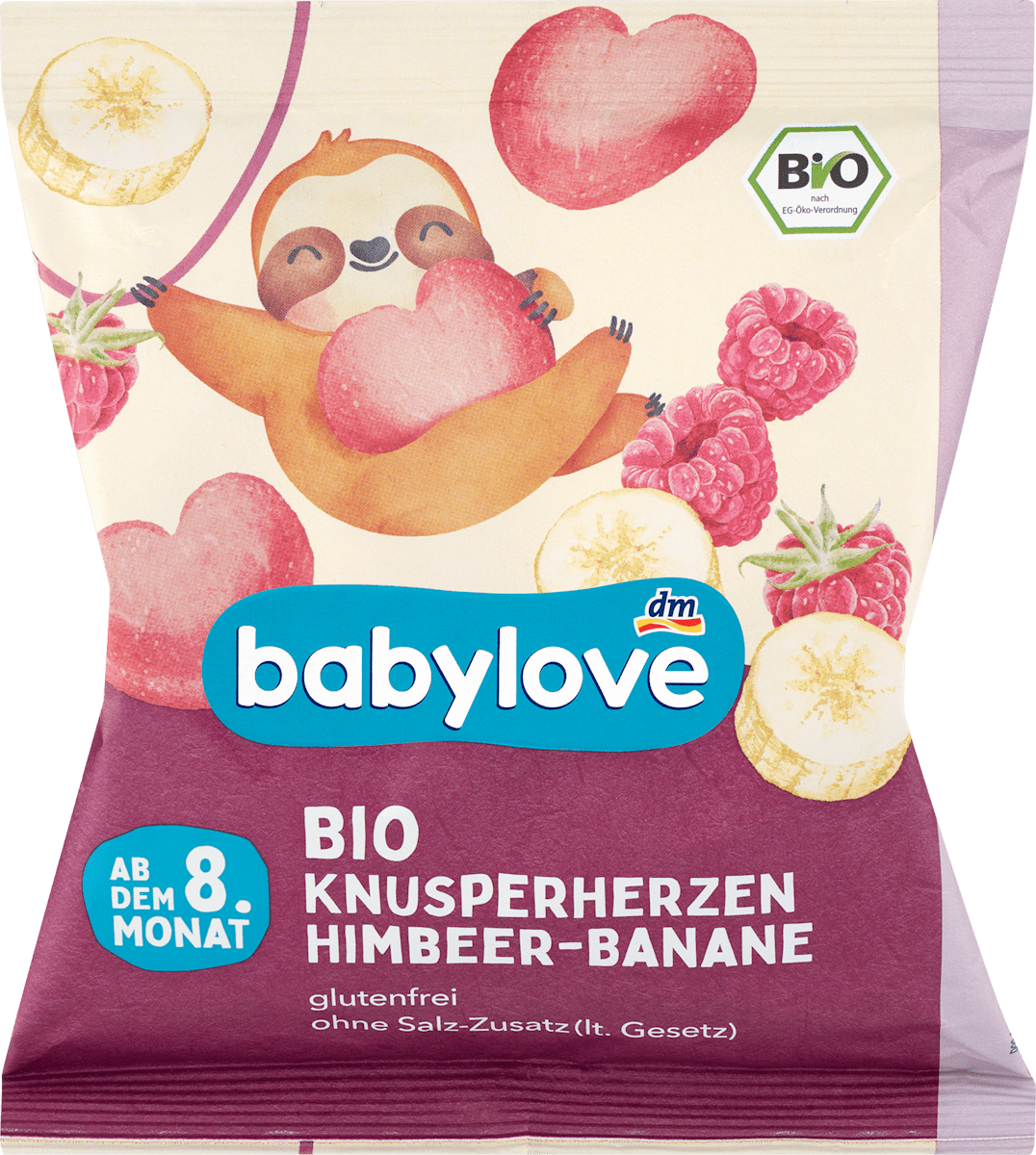 babylove Chips cu banane și zmeură pentru copii 8+, 30 g | dm.ro