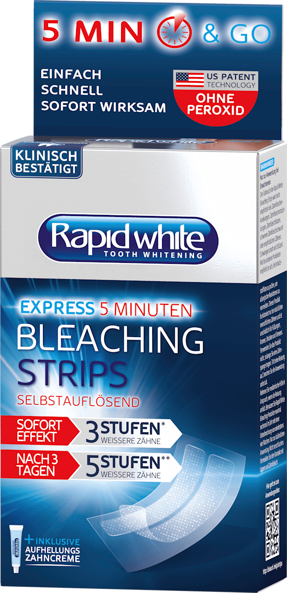 Rapid white Bleaching Strips, 12 St dauerhaft gnstig online kaufen | dm.de