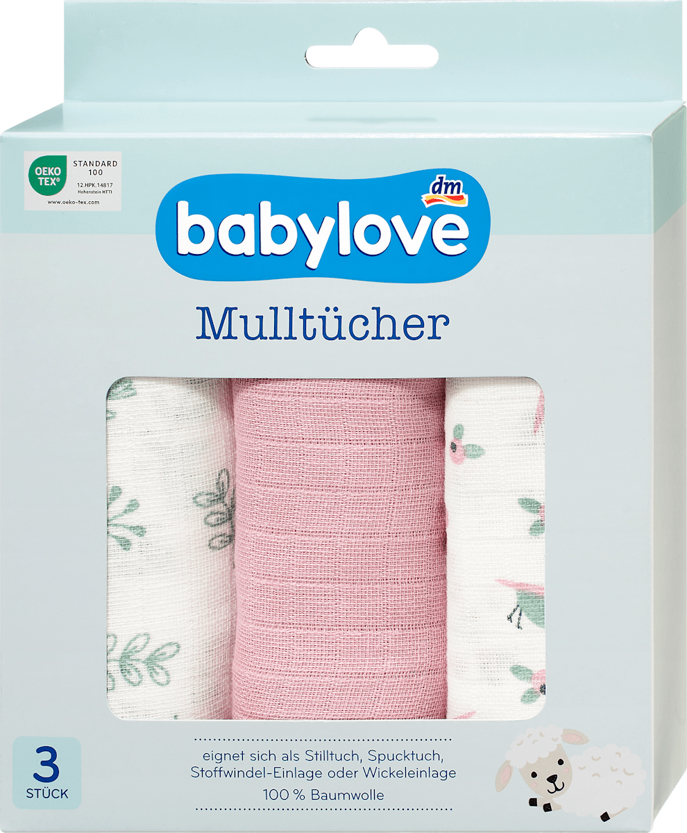 Пелёнки муслиновые babylove, с принтом, 100% хлопок, 80 × 80 см, 3 шт — фото 4