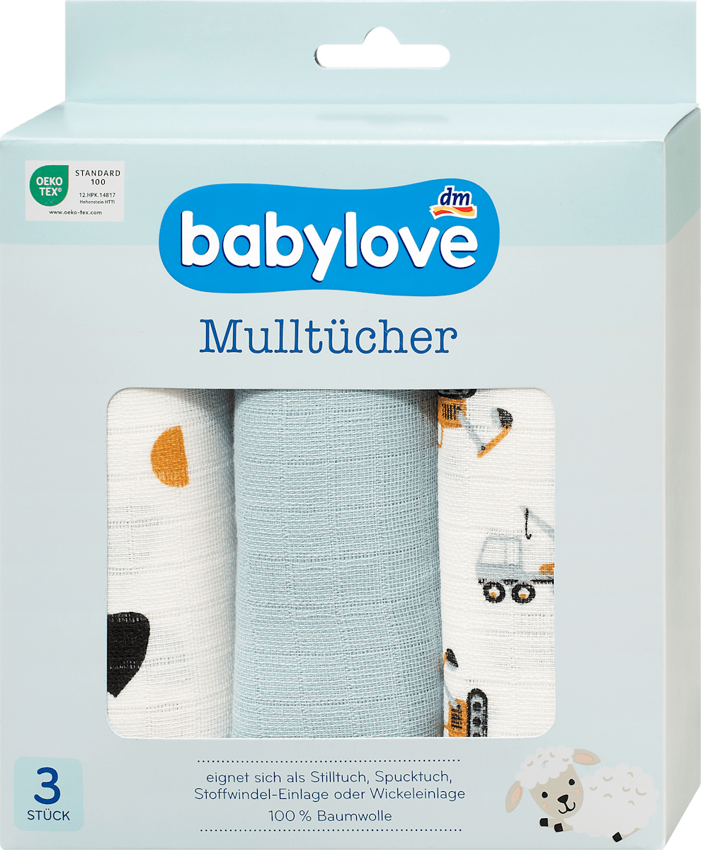 Пелёнки муслиновые babylove, с принтом, 100% хлопок, 80 × 80 см, 3 шт — фото 3