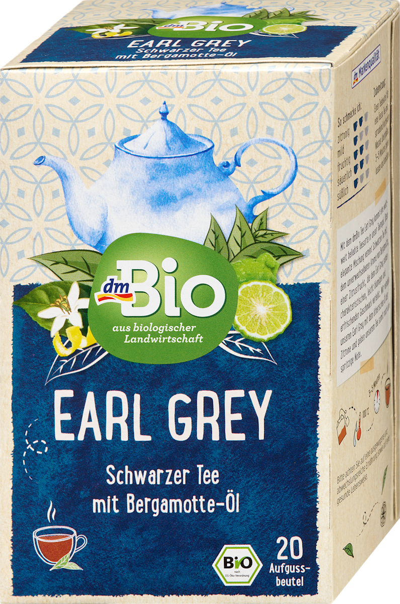 dmBio Schwarzer Tee Earl Grey (20 Beutel), 35 g dauerhaft günstig ...