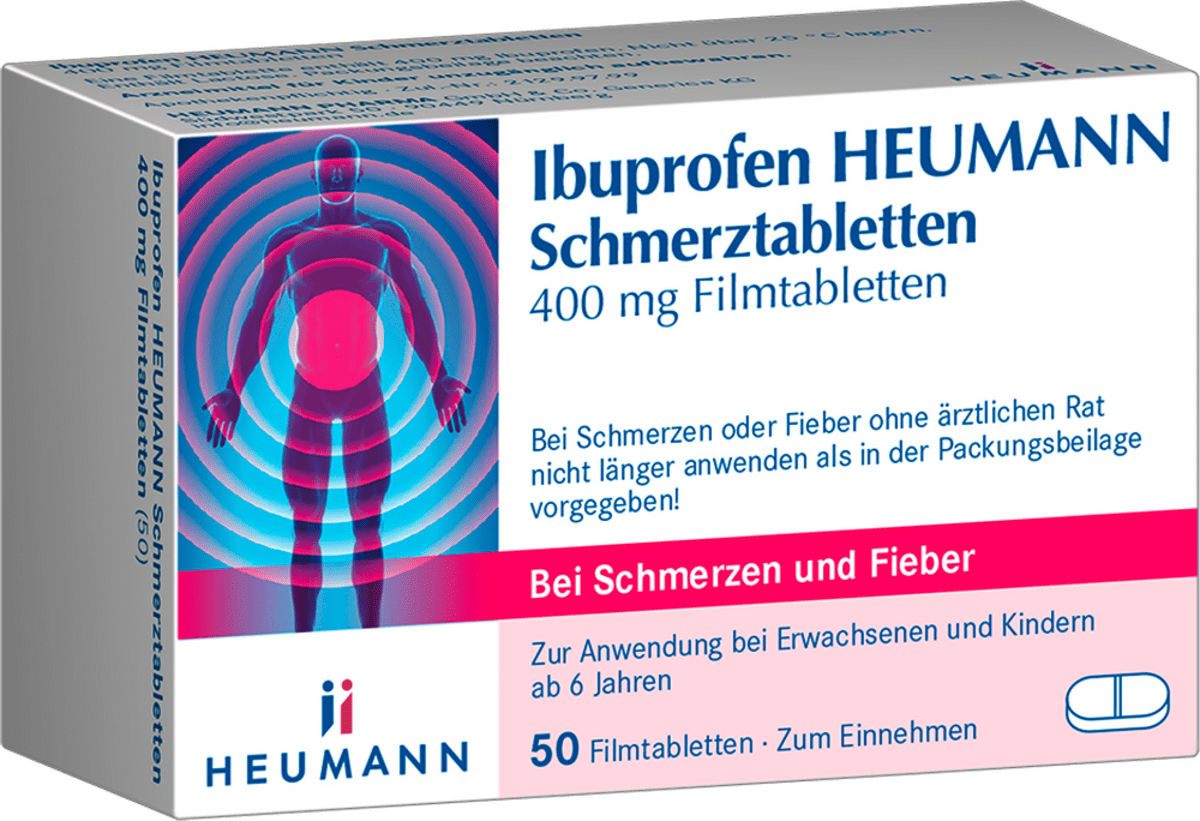 HEUMANN Ibuprofen Heumann Schmerztabletten 400mg Filmtabletten, 50 St ...