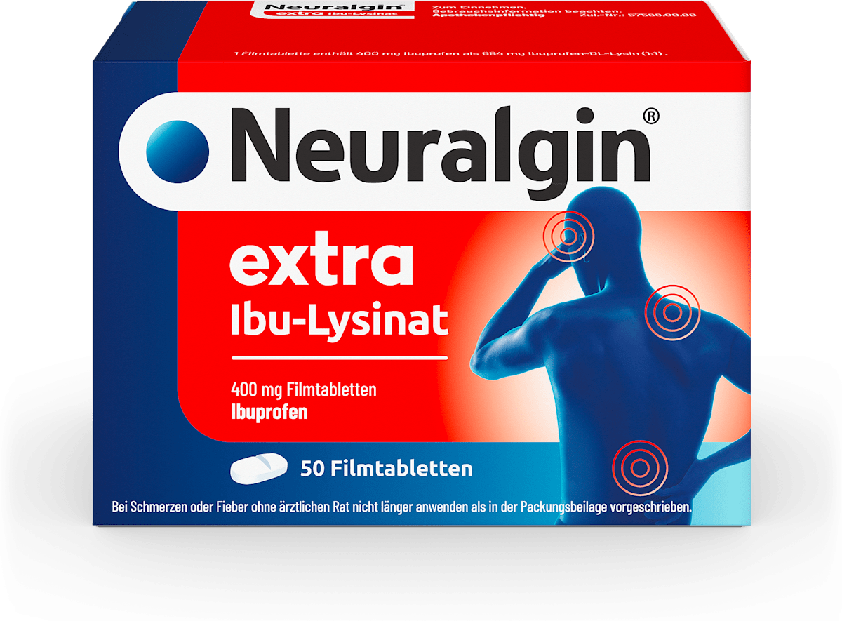 Neuralgin Neuralgin extra Ibu-Lysinat 400 mg Filmtabletten, 50 St ...