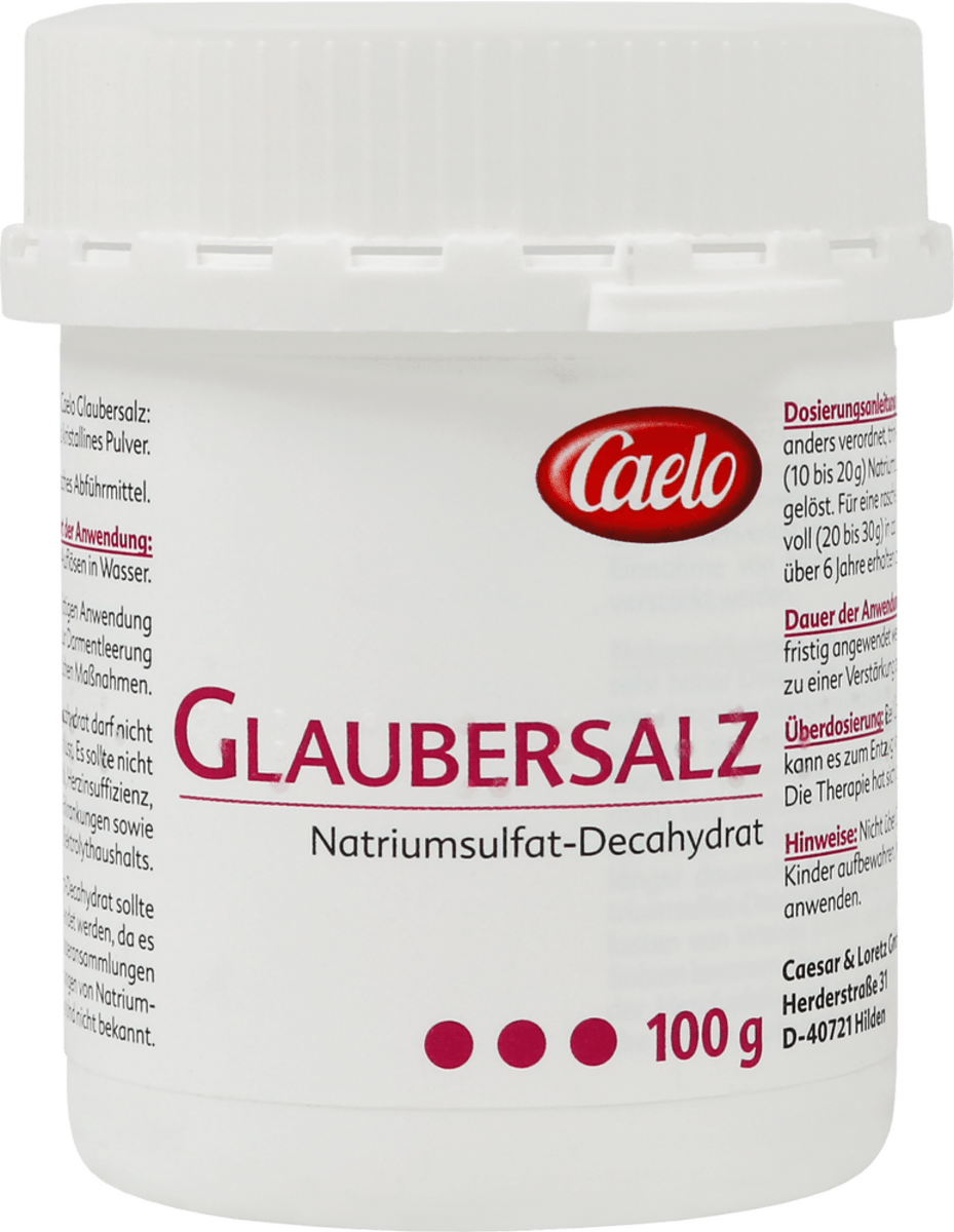 CAELO GLAUBERSALZ Natriumsulfat-Decahydrat kristallines Pulver, 100 g