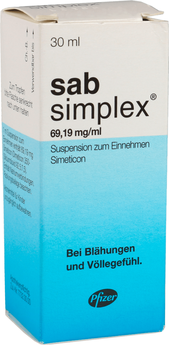 sab simplex sab simplex 69,19 mg/ml Suspension, 30 ml dauerhaft günstig ...
