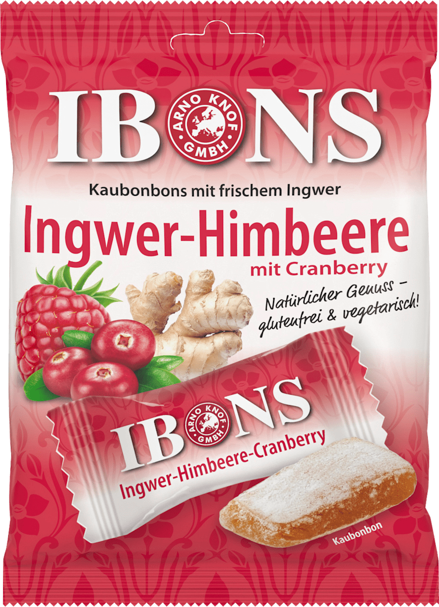 IBONS Bonbon, Ingwer-Himbeere mit Cranberry, 92 g dauerhaft günstig ...