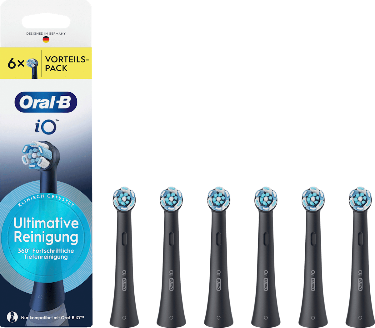 Oral-B Aufsteckbürsten iO Ultimative Reinigung, schwarz, 6 St dauerhaft günstig online kaufen