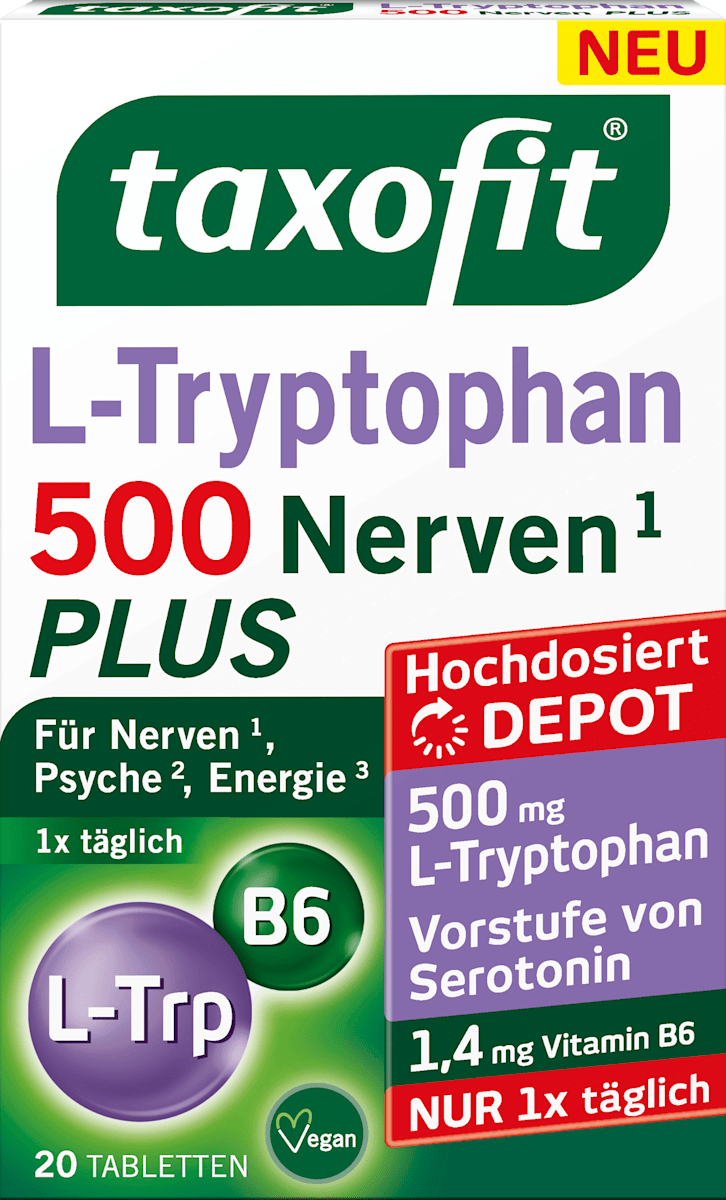 taxofit L-Trypthophan 500 Tabletten, 20 St dauerhaft günstig online ...