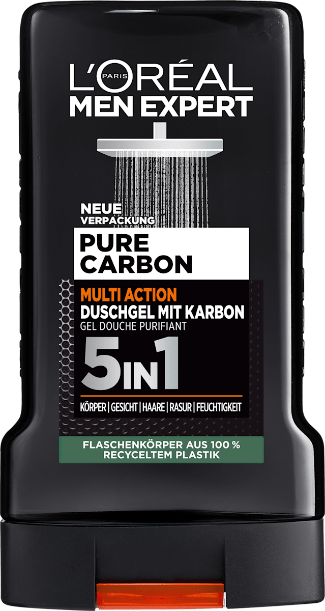 Duschgel Pure Carbon mit Karbon, Multi Action 5in1, 250 ml