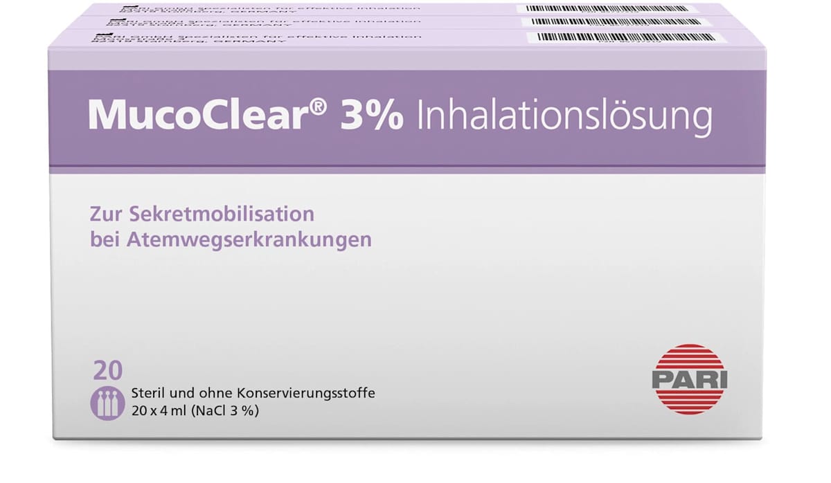 MucoClear MucoClear 3% Inhalationslösung (3x20x4 ml), 240 ml dauerhaft ...