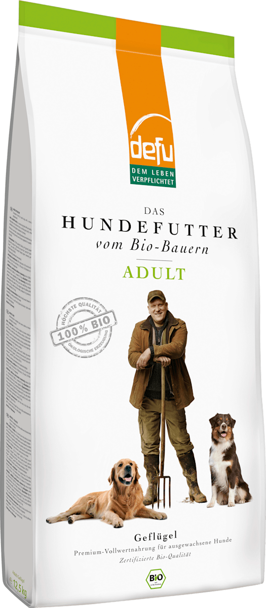 Defu Trockenfutter Hund mit Bio Geflgel, Adult, 12,5 kg dauerhaft gnstig  online kaufen | dm.de