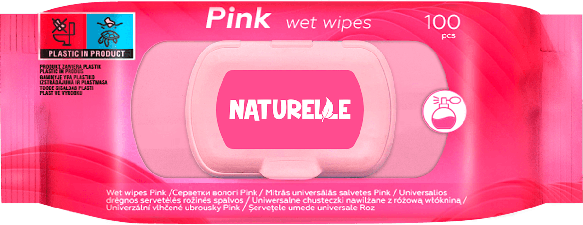 NATURELLE Șervețele umede universale Roz 100 buc | dm.ro