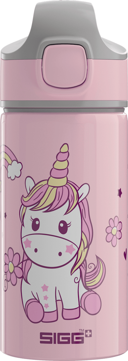 SIGG Trinkflasche Kinder Aluminium, rosa Einhorn, 400 ml, 1 St dauerhaft günstig online kaufen