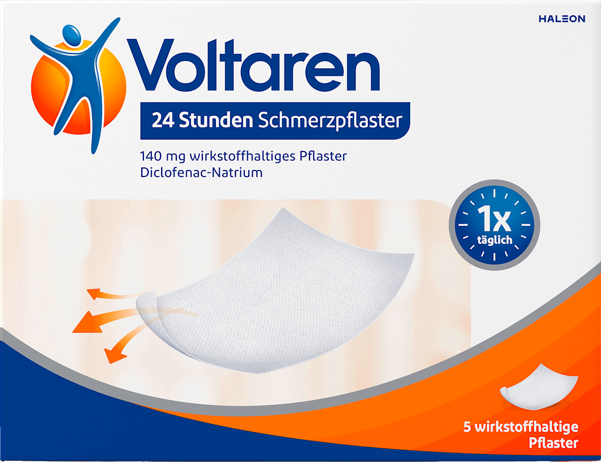 Voltaren Voltaren 24 Stunden Schmerzpflaster 140mg, 5 St dauerhaft günstig online kaufen