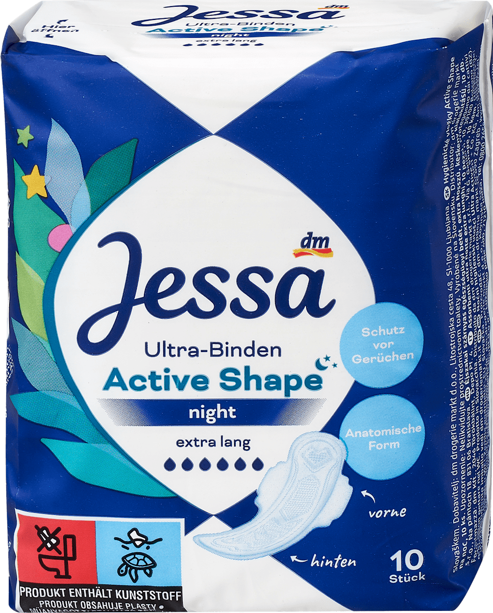 Jessa Ultra-Binden Active Shape Night, 10 St dauerhaft günstig online kaufen