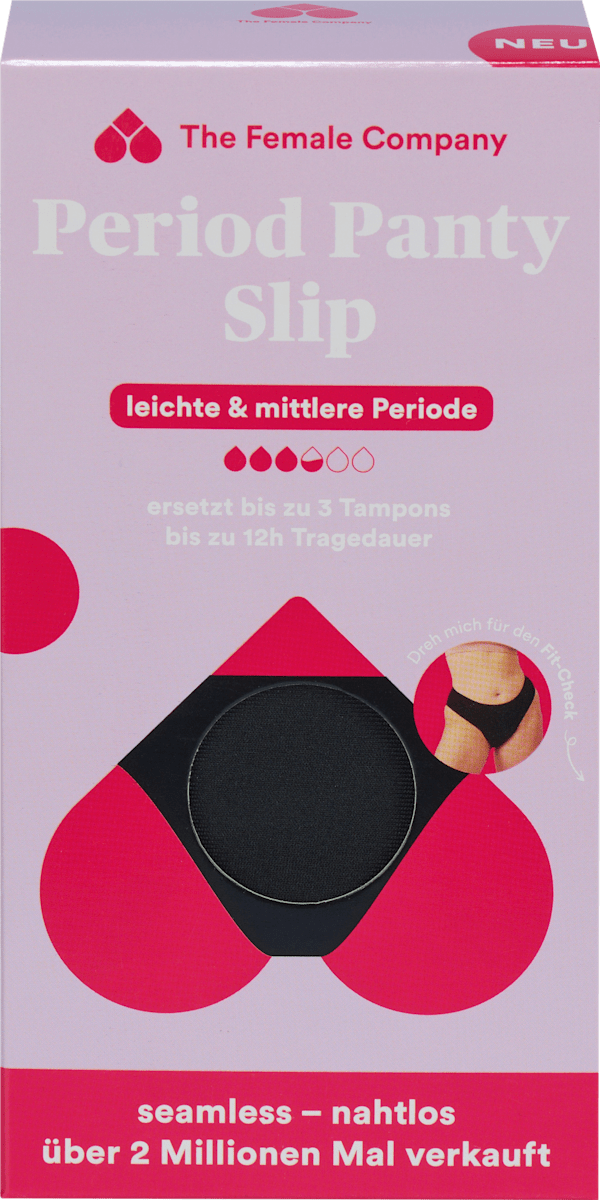 The Female Company Periodenunterwäsche Slip Seamless schwarz, Gr. L, 1 ...