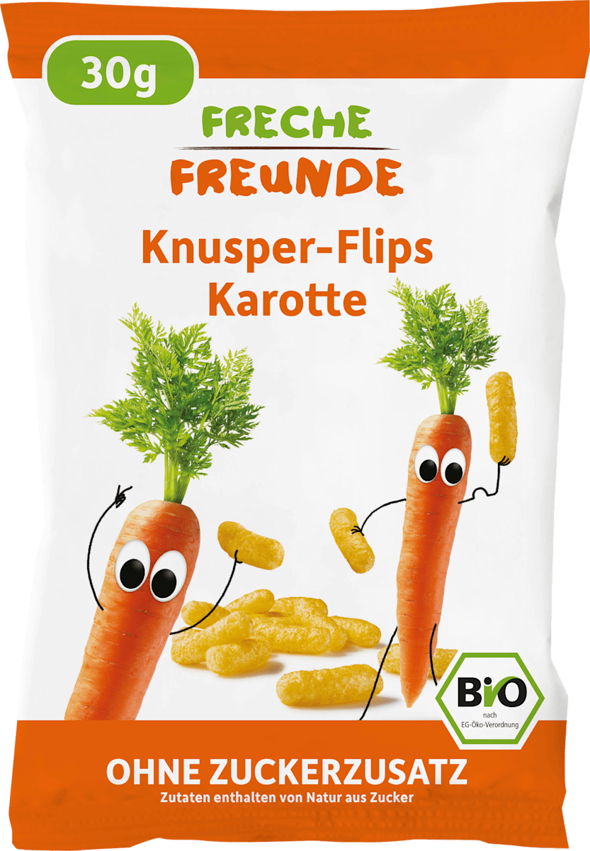 Freche FreundeKindersnack Knusper-Flips Karotte ab 1 Jahr, 30 g