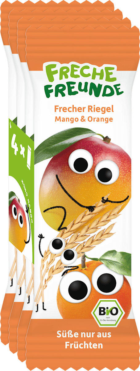 Freche FreundeFruchtriegel mit Getreide Mango & Orange ab 1 Jahr, (4x23 g), 92 g