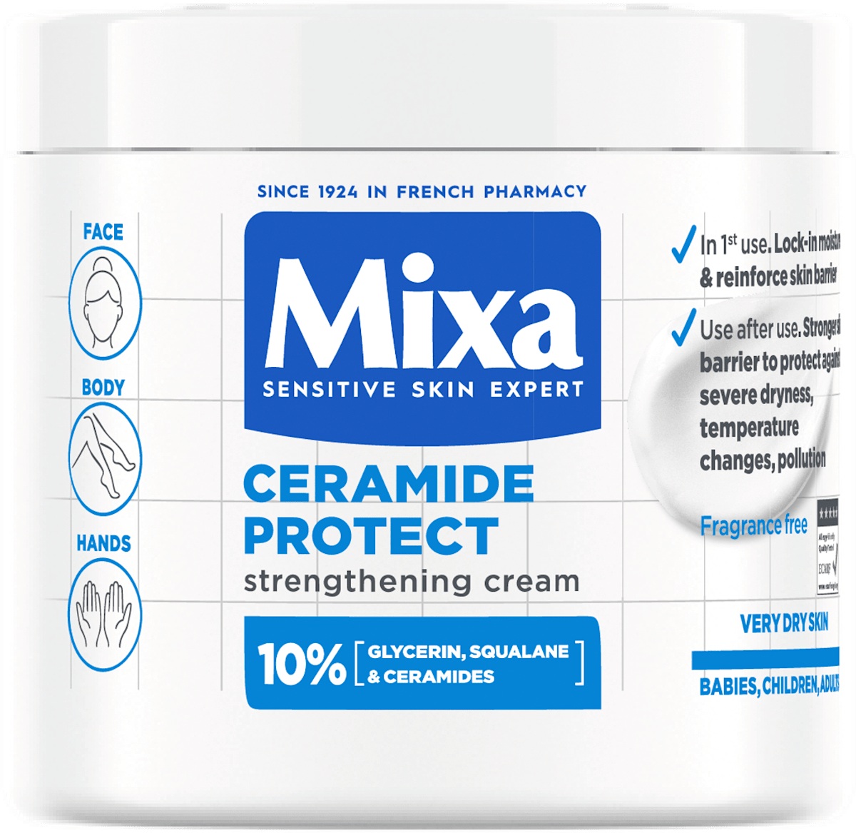 Mixa Cremă cu efect fortifiant, 400 ml | dm.ro