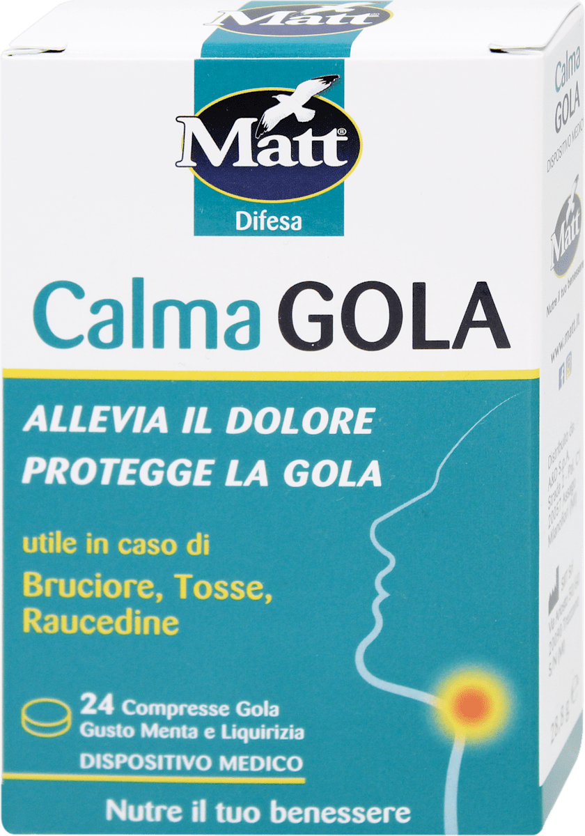Matt DIVISIONE PHARMA Calma gola compresse, 24 pz | dm Italia
