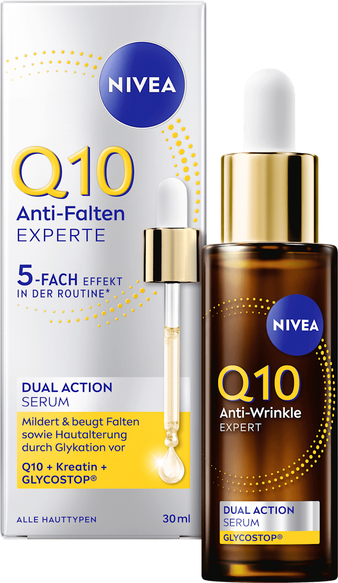 NIVEA Q10 Anti-Falten Serum Dual Active, 30 ml dauerhaft günstig online ...