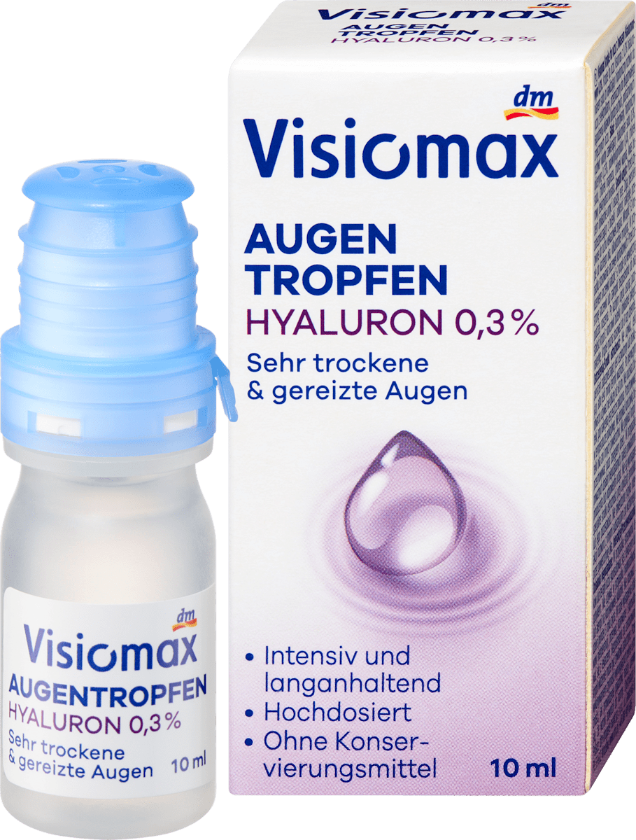 Augentropfen mit 0,3% Hyaluron, ohne Konservierungsmittel, 10 ml