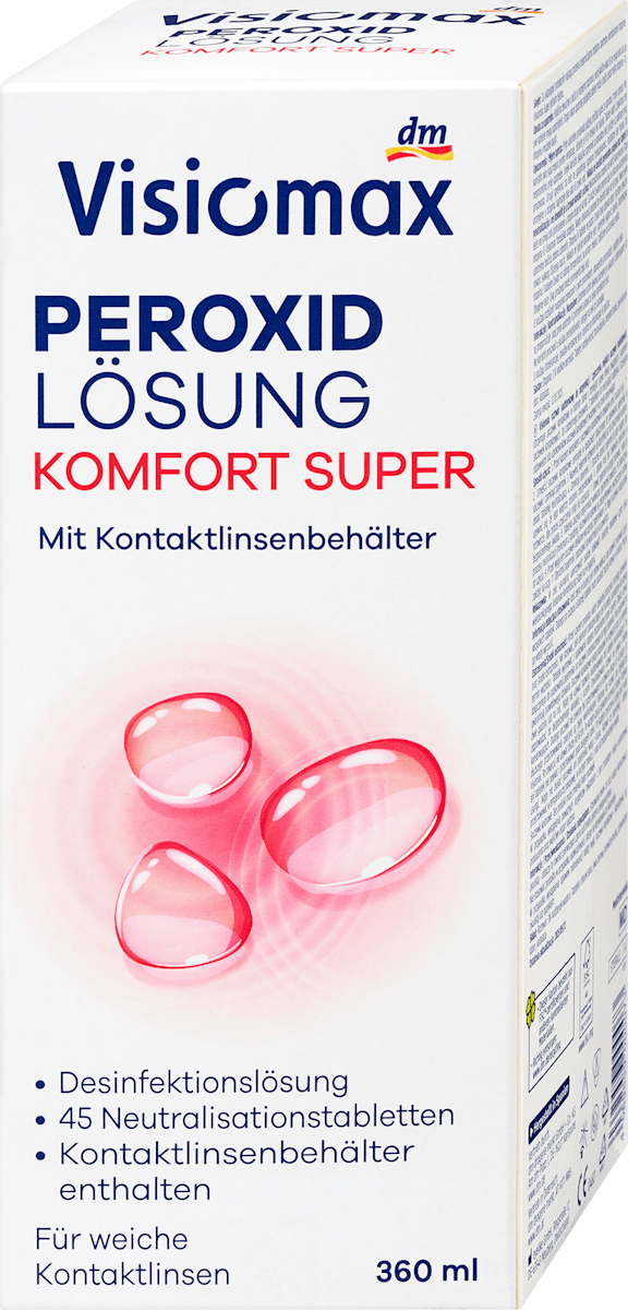 Visiomax Peroxidlösung Komfort Super für weiche Kontaktlinsen, mit Kontaktlinsenbehälter, 360 ml dauerhaft günstig online kaufen
