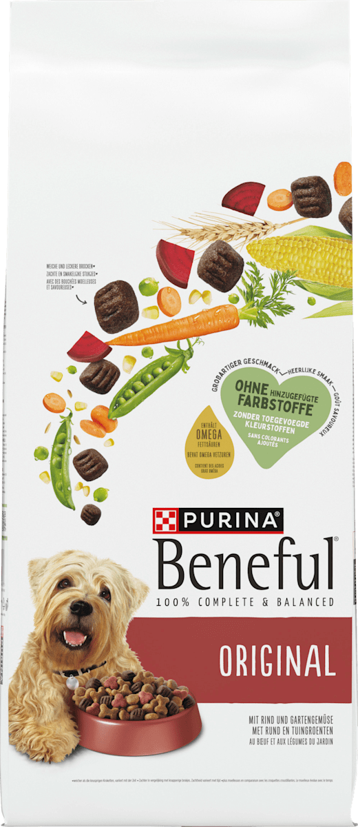 Trockenfutter Hund mit Rind & Gartengemse, Original, 12 kg