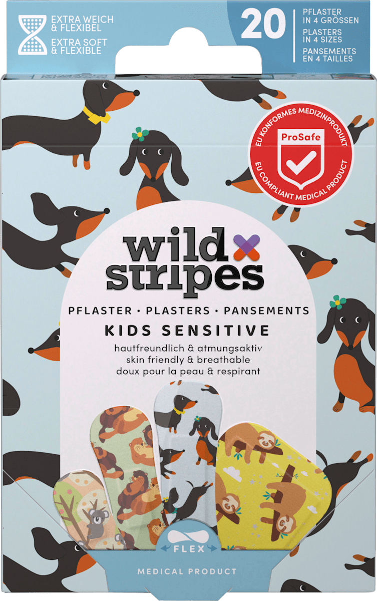Wild Stripes Geschenkset Pflaster Kinder Wild Stripes Cute Animals, 20 ...