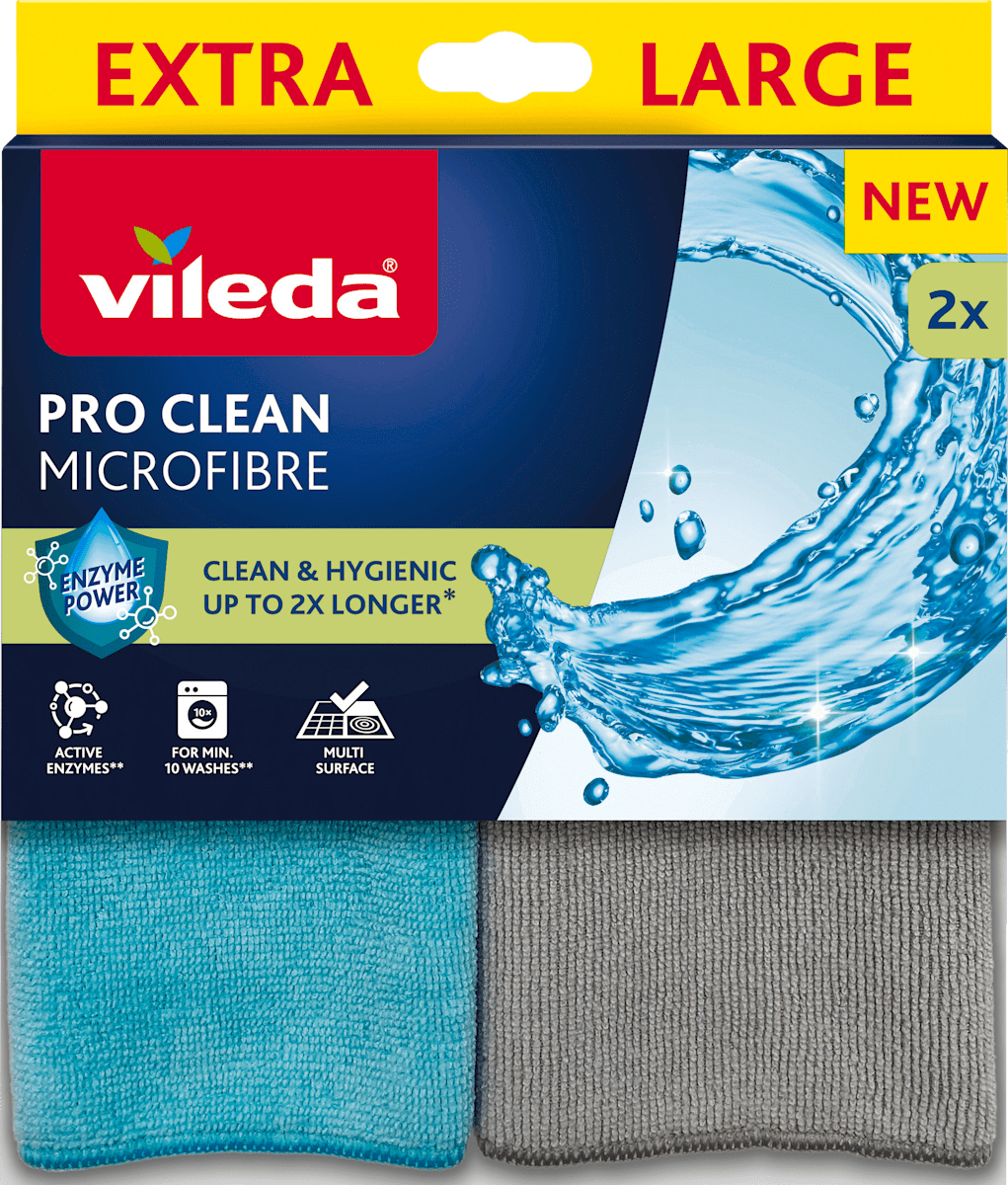 Vileda Microfaser Tücher ProClean, 2 St dauerhaft günstig online kaufen