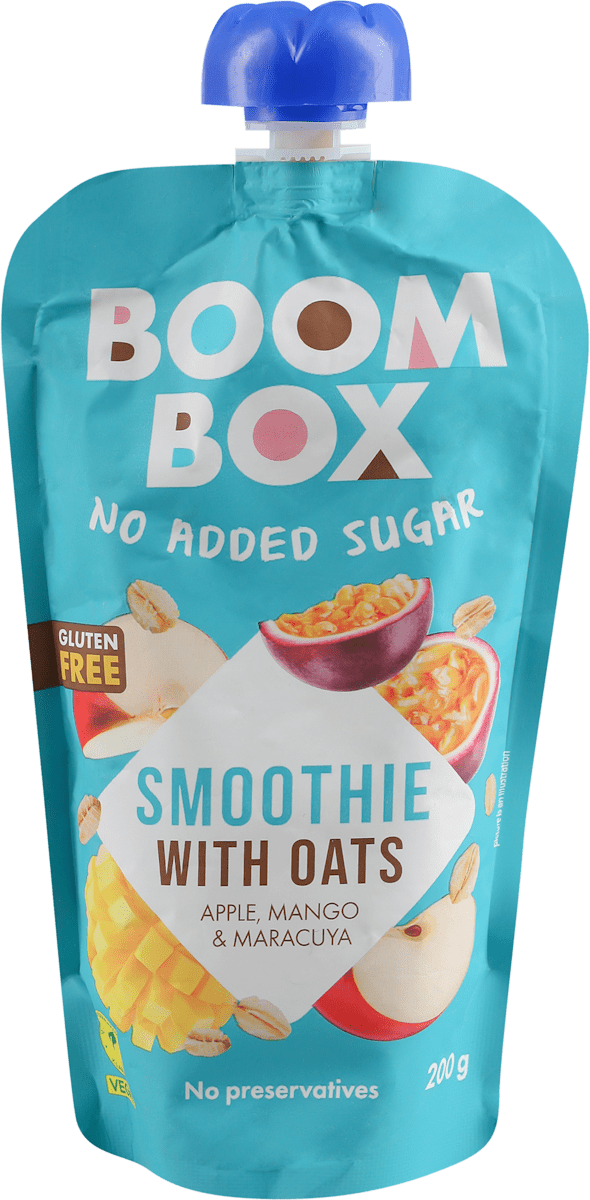 BOOM BOX SMOOTHIE ovas, jabuka, mango i marakuja, 200 g | dm.rs