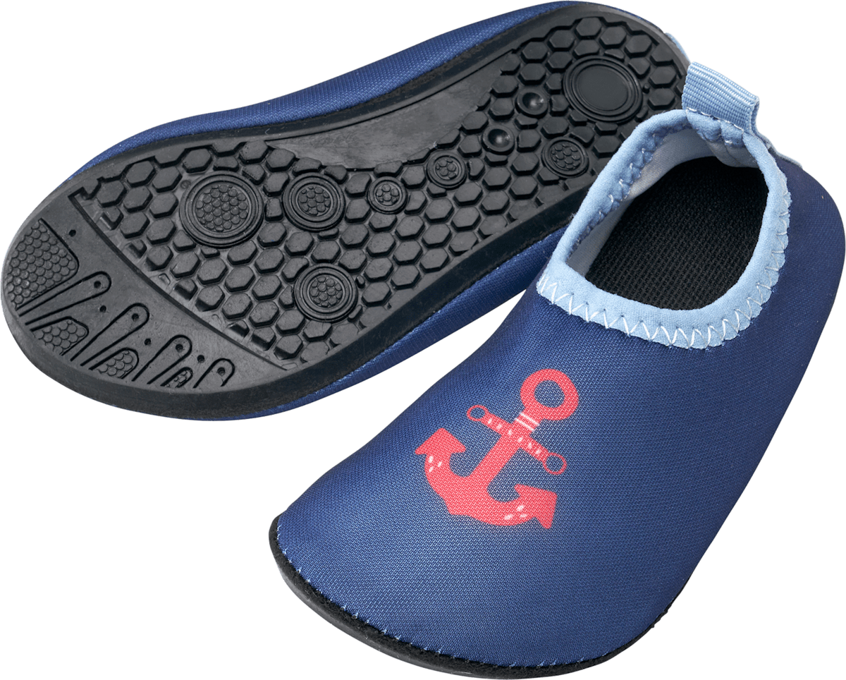 PUSBLU Badeschuhe mit Anker-Muster, blau, Gr. 25/26, 1 St dauerhaft ...