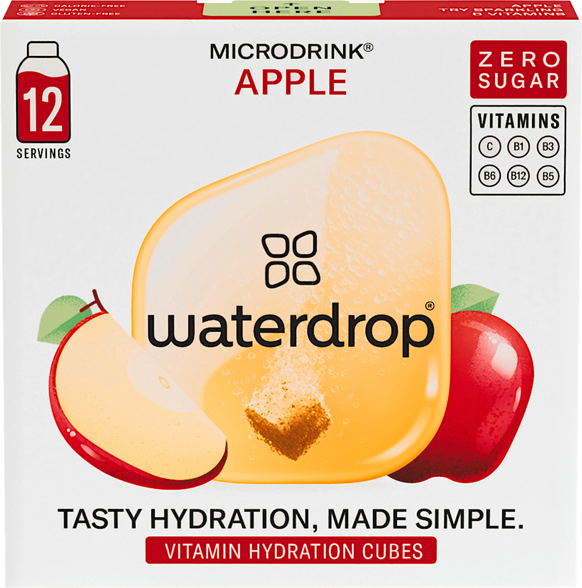 Getränkewürfel Microdrink Apfel (12 Stück), 25,2 g