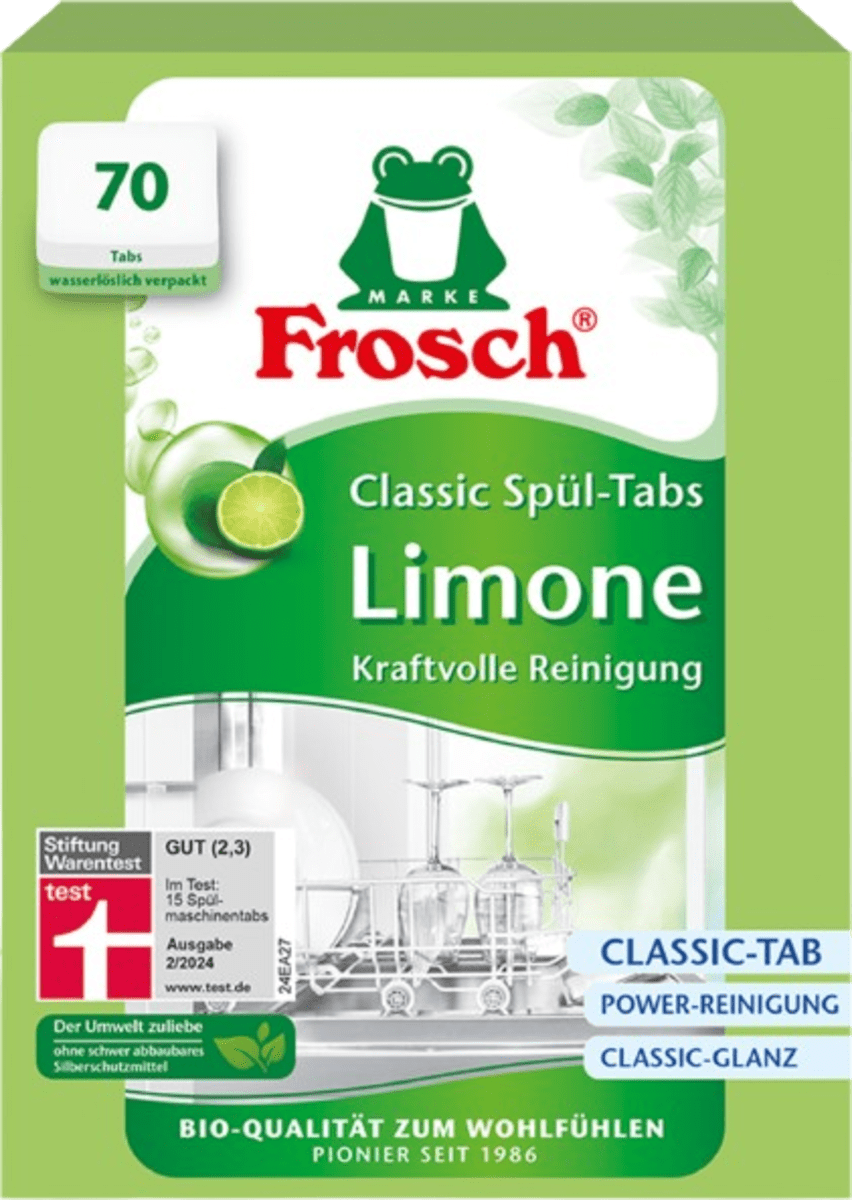 ぷしゅ　10ML Frosch Detergent pentru mașina de spălat vase clasic, 70 buc | dm.ro