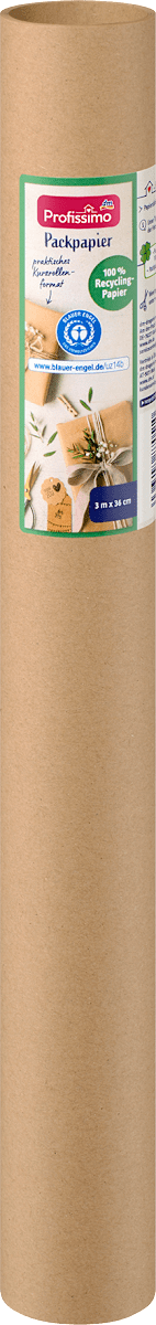 Profissimo Packpapier aus 100% Recycling-Material, Kurzrolle (3mx36 cm), 3 m dauerhaft günstig online kaufen