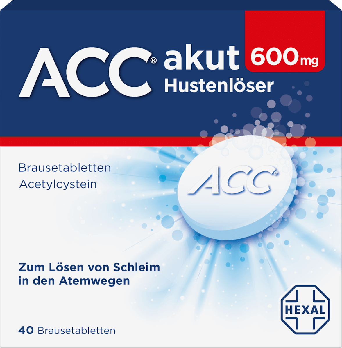 ACC ACC akut 600 mg Hustenlöser Brausetabletten, 40 St dauerhaft ...