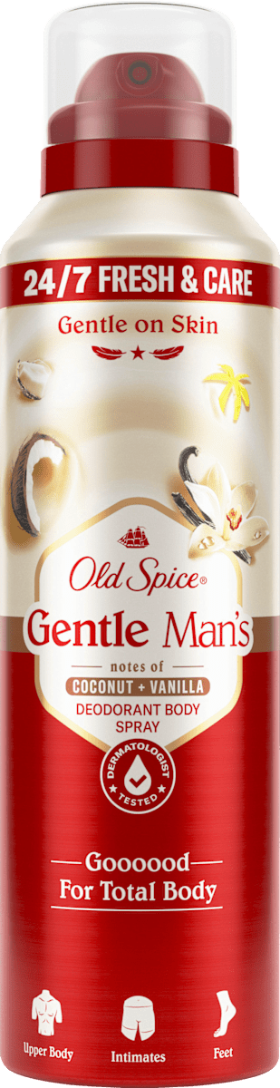 Bodyspray Gentle Man´s Coconut & Vanilla, 140 ml