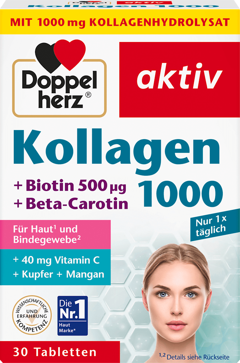 Doppelherz Kollagen 1000, Tabletten 30 St, 40,8 g dauerhaft günstig ...