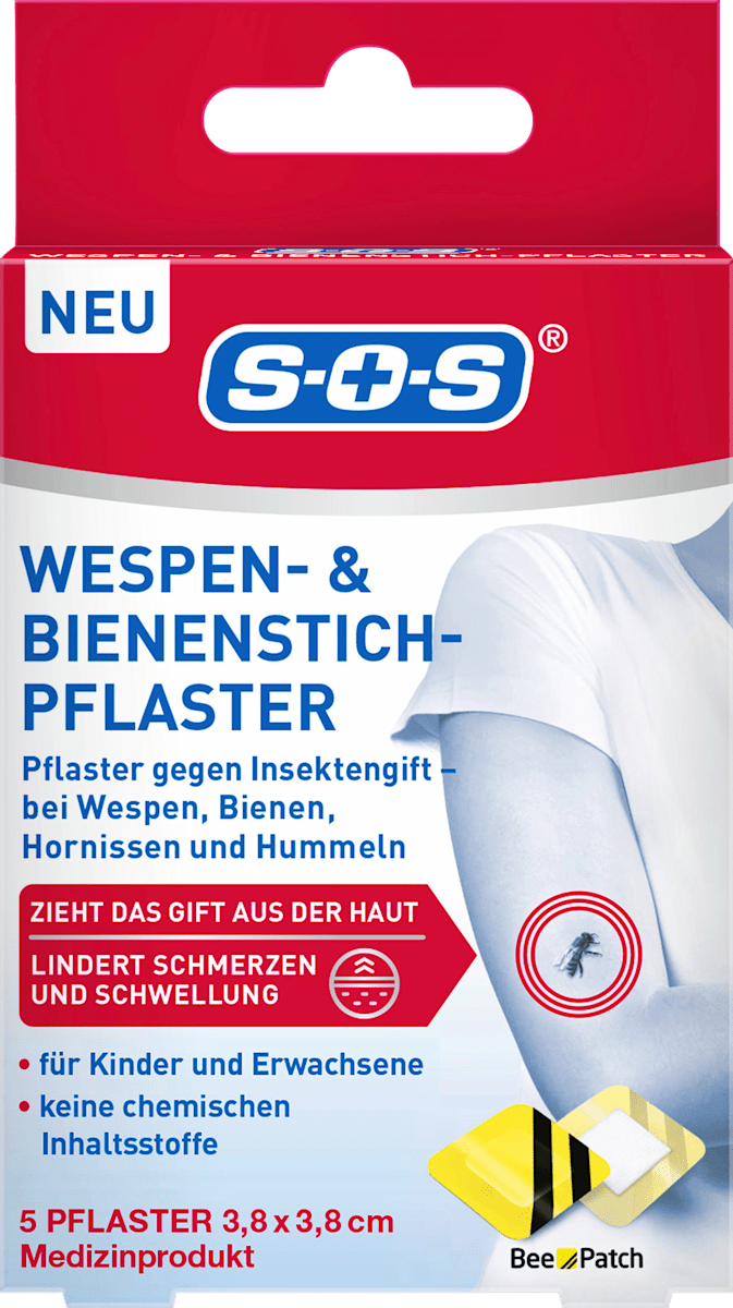 SOS Pflaster Wespen- & Bienenstich, 5 St | dm.at