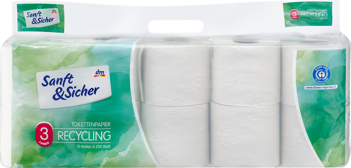Sanft&Sicher Toilettenpapier 3-lagig, 10 St
