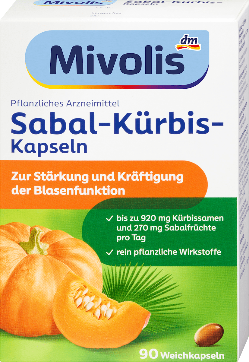 Mivolis Sabal Kürbis Kapseln, 90 St dauerhaft günstig online kaufen